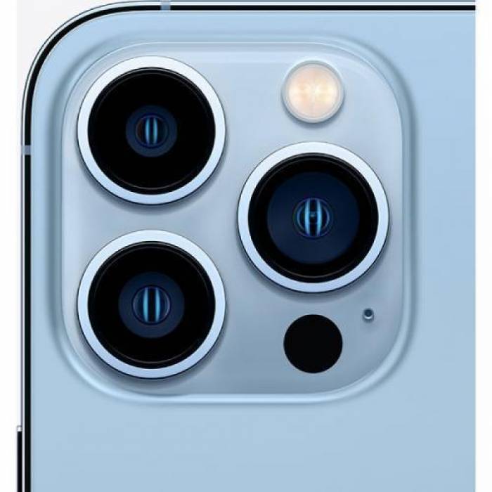 Telefon Mobil Apple iPhone 13 Pro, Dual SIM Hybrid, 1TB, 6GB RAM, 5G, Sierra Blue Telefon Mobil Apple iPhone 13 Pro, Dual SIM Hybrid, 1TB, 6GB RAM, 5G, Sierra Blue