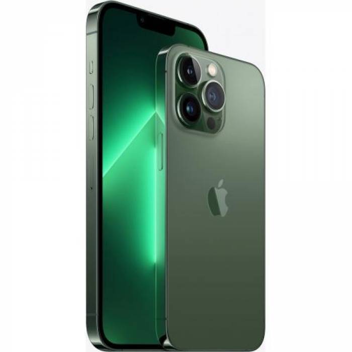 Telefon Mobil Apple iPhone 13 Pro Max, Dual SIM Hybrid, 128GB, 6GB RAM, 5G, Alpine Green