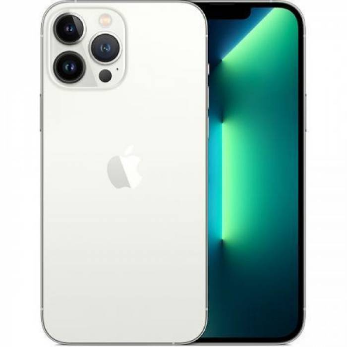 Telefon Mobil Apple iPhone 13 Pro Max, Dual SIM Hybrid, 1TB, 6GB RAM, 5G, Silver Telefon Mobil Apple iPhone 13 Pro Max, Dual SIM Hybrid, 1TB, 6GB RAM, 5G, Silver
