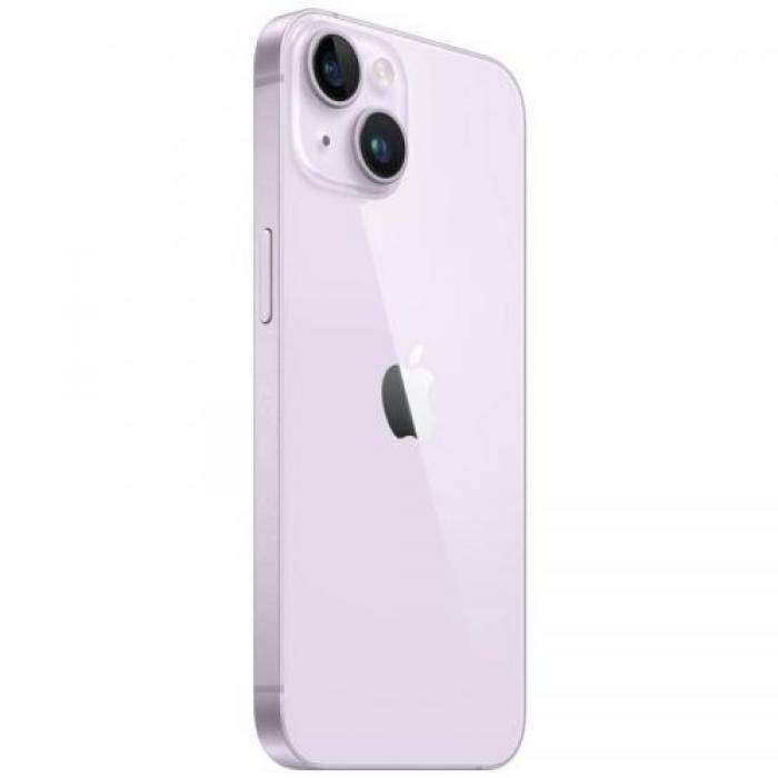 Telefon Mobil Apple iPhone 14, Dual SIM Hybrid, 256GB, 6GB RAM, 5G, Purple