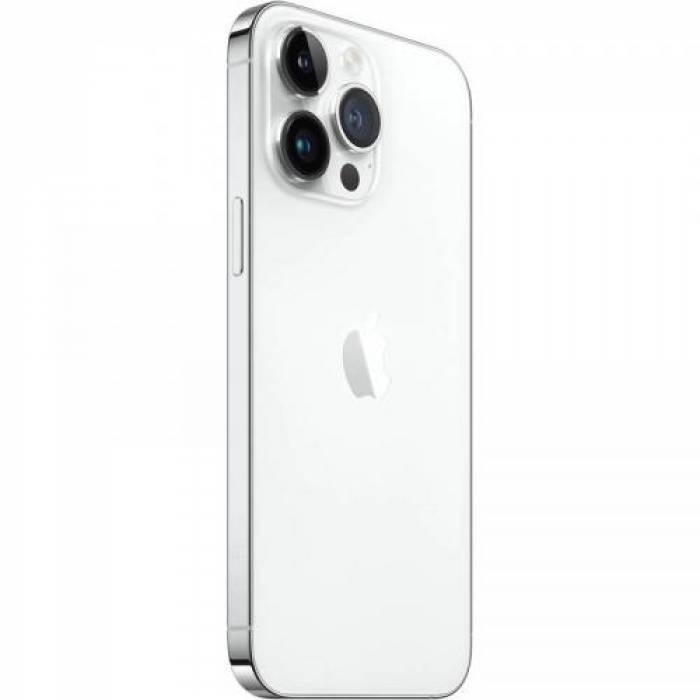 Telefon Mobil Apple iPhone 14 Pro, Dual SIM Hybrid, 128GB, 6GB RAM, 5G, Silver