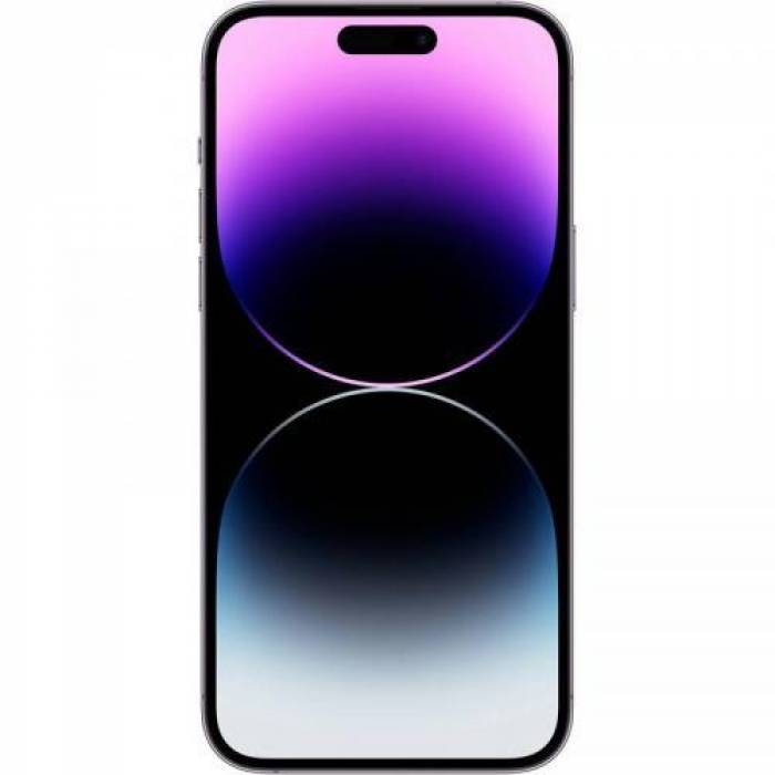 Telefon Mobil Apple iPhone 14 Pro Max, Dual SIM Hybrid, 256GB, 6GB RAM, 5G, Deep Purple