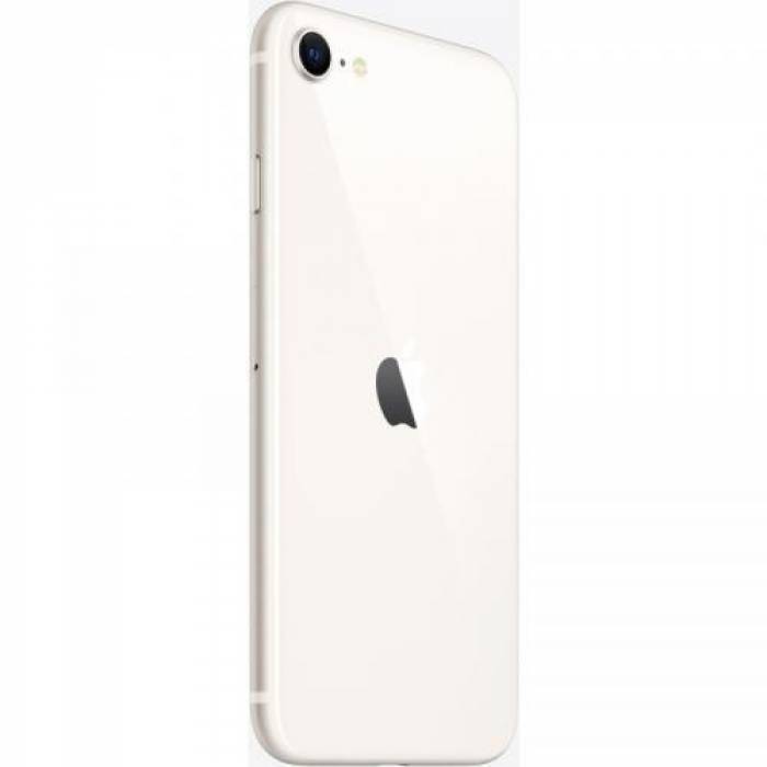 Telefon Mobil Apple iPhone SE 3 (2022), Dual SIM Hybrid 128GB, 4GB RAM, 5G, Starlight