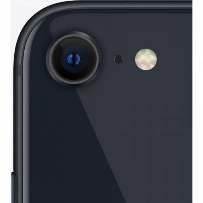 Telefon Mobil Apple iPhone SE 3 (2022), Dual SIM Hybrid 256GB, 4GB RAM, 5G, Midnight