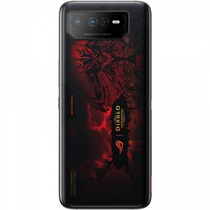 Telefon Mobil ASUS ROG Phone 6 Diablo Immortal Edition AI2201-6B082EU, Dual SIM, 512GB, 16GB RAM, 5G, Hellfire Red