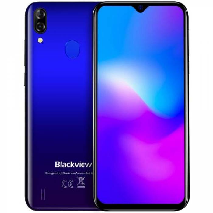 Telefon mobil Blackview A60 Pro Dual SIM, 16GB, 3GB RAM, 4G, Gradient Blue