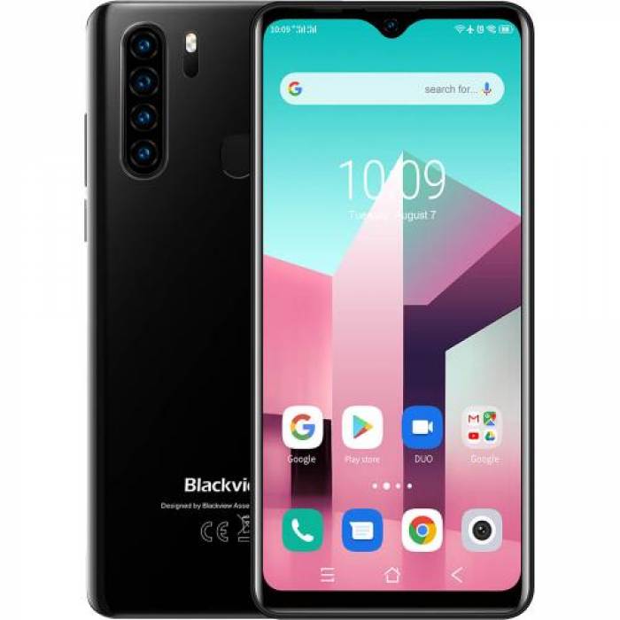 Telefon mobil Blackview A80 Plus Dual SIM, 64GB, 4GB RAM, 4G, Black