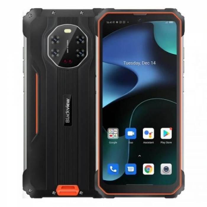 Telefon mobil Blackview BV8800 Dual SIM 128GB, 8GB RAM, 4G, Orange