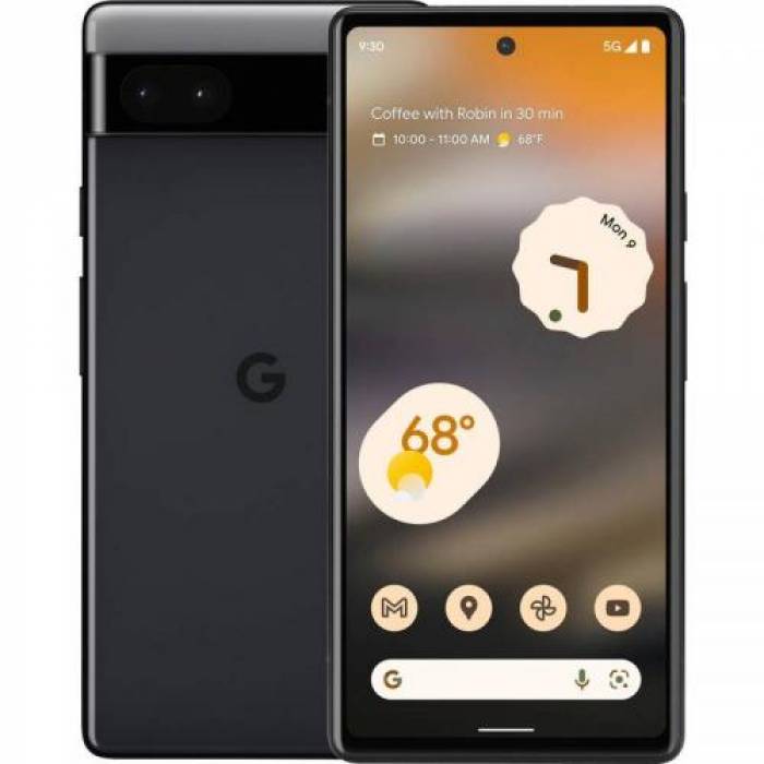 Telefon Mobil Google Pixel 6a, Single SIM, 128GB, 6GB RAM, 5G, Charcoal