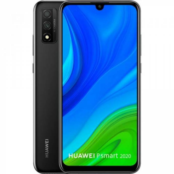 Telefon Mobil Huawei P Smart (2020), Dual SIM, 128GB, 4GB RAM, 4G, Midnight Black
