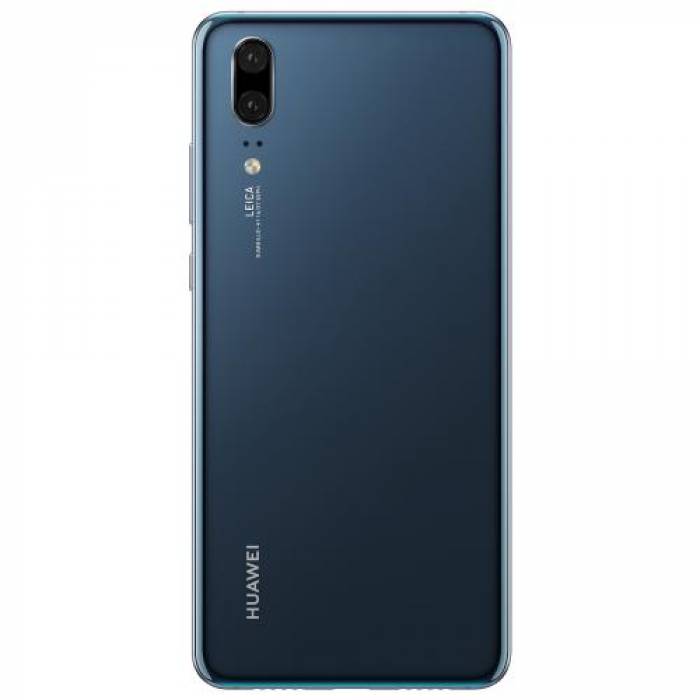 Telefon Mobil Huawei P20 Dual SIM, 128GB, 4GB RAM, 4G, Midnight Blue