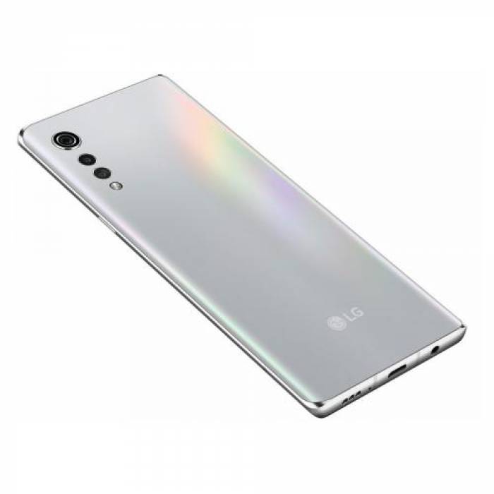 Telefon mobil LG Velvet G910 Dual Sim, 128GB, 4G, Aurora Silver