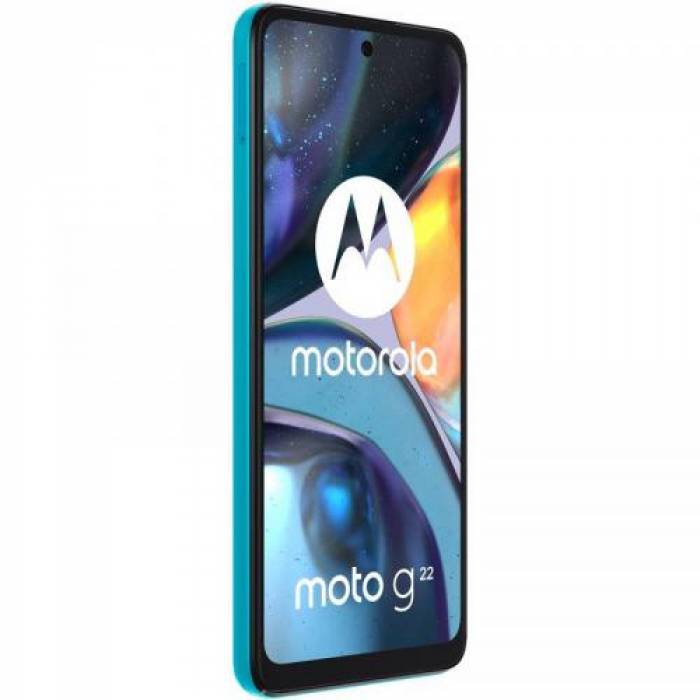 Telefon Mobil Motorola Moto G22 Dual SIM, 64GB, 4GB RAM, 4G, Iceberg Blue