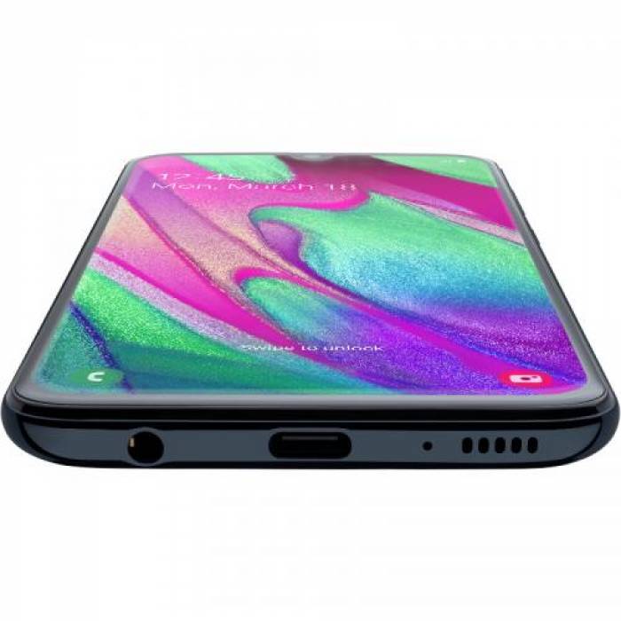 Telefon Mobil Samsung Galaxy A40 Dual SIM, 64GB, 4G, Black