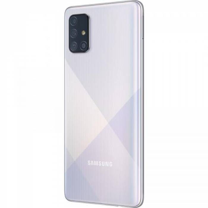 Telefon Mobil Samsung Galaxy A71 (2020) Dual SIM, 128GB, 6GB RAM, 4G, Crush Silver