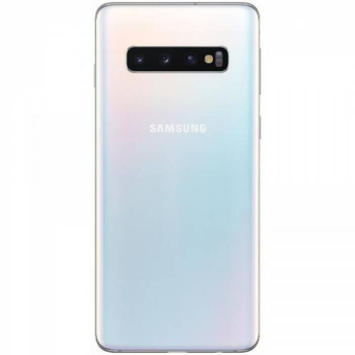 Telefon Mobil Samsung Galaxy S10, Dual Sim, 128GB, 8GB RAM, 4G, Prism White