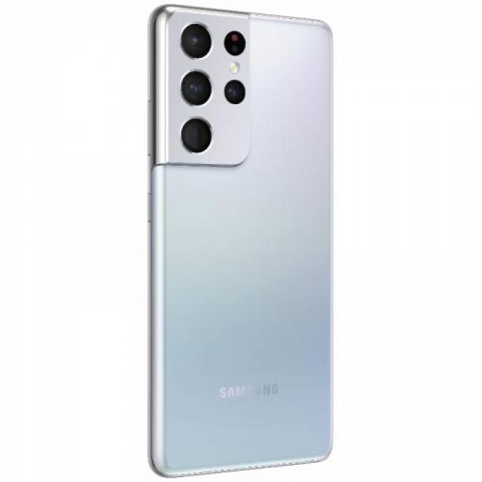 Telefon Mobil Samsung Galaxy S21 Ultra Dual SIM, 128GB, 12GB RAM, 5G, Phantom Silver