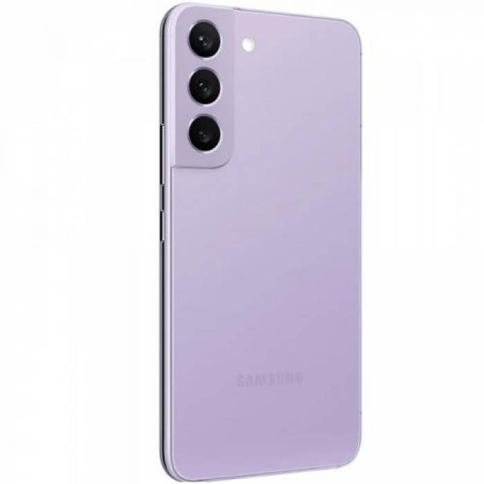 Telefon Mobil Samsung Galaxy S22, Dual SIM Hybrid, 256GB, 8GB RAM, 5G, Bora Purple
