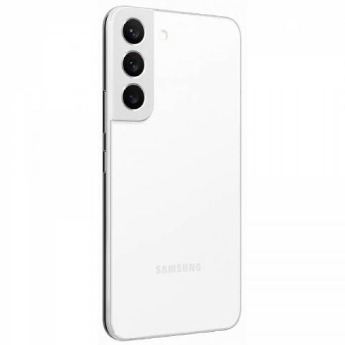 Telefon Mobil Samsung Galaxy S22, Dual SIM Hybrid, 256GB, 8GB RAM, 5G, Phantom White