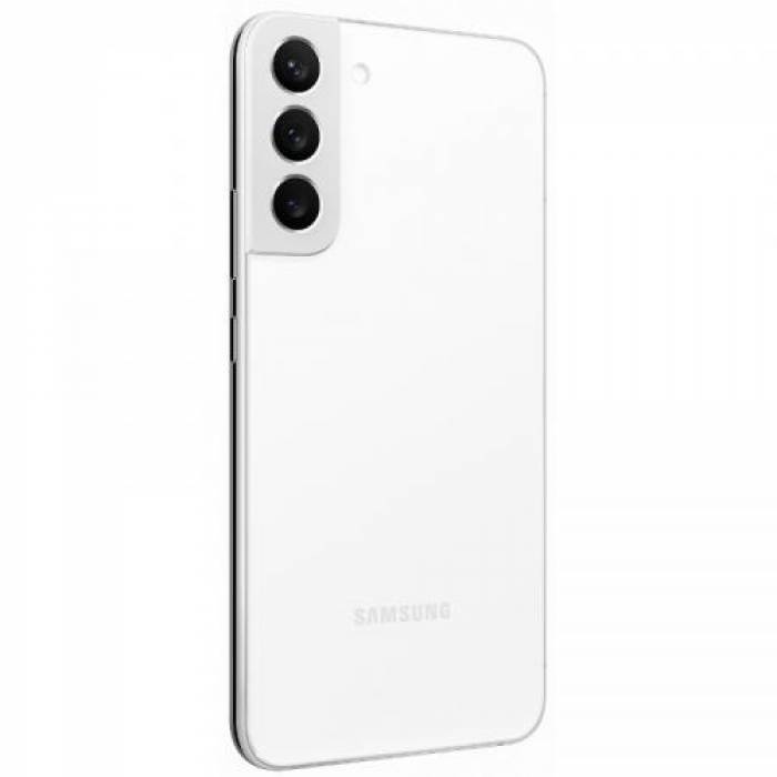 Telefon Mobil Samsung Galaxy S22 Plus, Dual SIM Hybrid, 128GB, 8GB RAM, 5G, Phantom White
