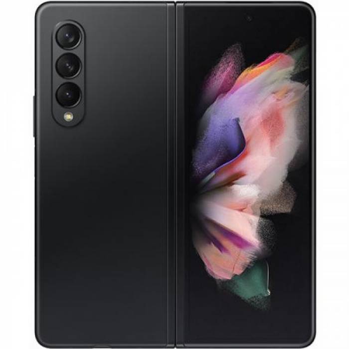 Telefon Mobil Samsung Galaxy Z Fold 3, Dual SIM Hybrid, 256GB, 12GB RAM, 5G, Phantom Black