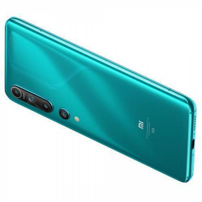 Telefon Mobil Xiaomi Mi 10 Dual SIM, 128GB, 8GB RAM, 5G, Coral Green