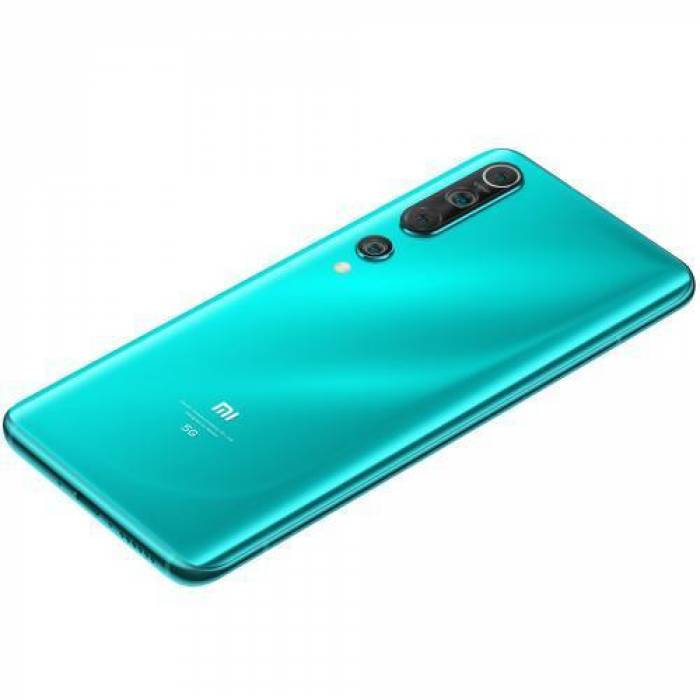 Telefon Mobil Xiaomi Mi 10 Dual SIM, 256GB, 8GB RAM, 5G, Coral Green
