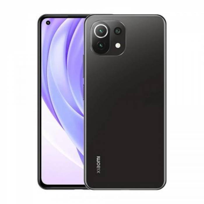 Telefon Mobil Xiaomi Mi 11 Lite, Dual SIM, 128GB, 6GB RAM, 4G, Boba Black
