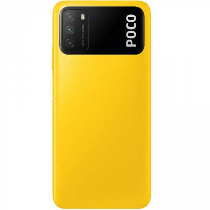 Telefon Mobil Xiaomi Poco M3 Dual SIM, 64GB, 4GB RAM, 4G, Yellow