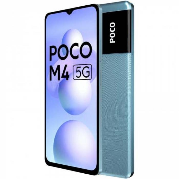 Telefon Mobil Xiaomi Poco M4 5G, Dual SIM, 128GB, 6GB RAM, 5G, Android 12, Cool Blue