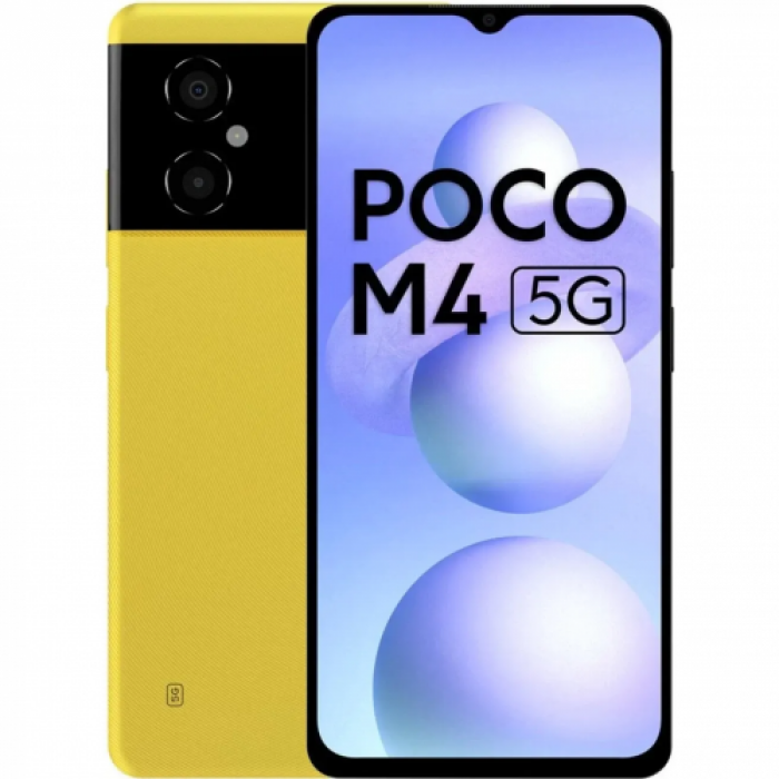 Telefon Mobil Xiaomi Poco M4 5G, Dual SIM, 128GB, 6GB RAM, 5G, Android 12, Poco Yellow