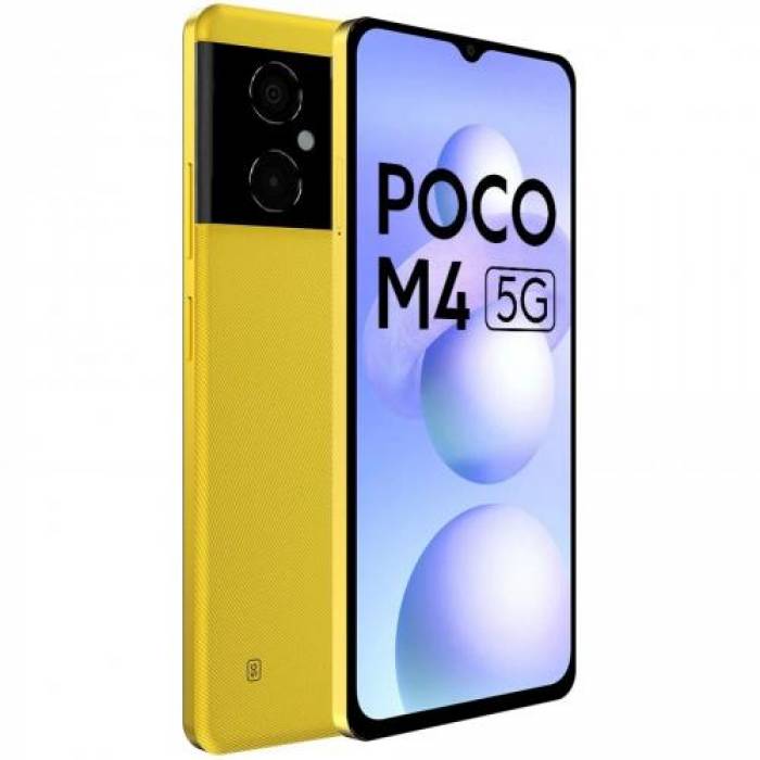 Telefon Mobil Xiaomi Poco M4 5G, Dual SIM, 128GB, 6GB RAM, 5G, Android 12, Poco Yellow