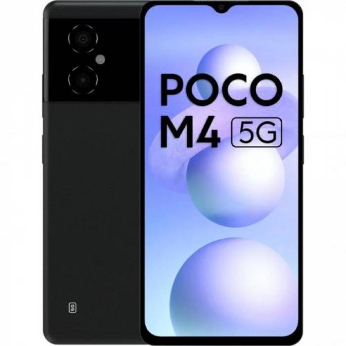 Telefon Mobil Xiaomi Poco M4 5G, Dual SIM, 128GB, 6GB RAM, 5G, Android 12, Power Black