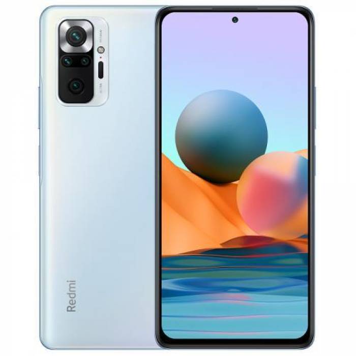 Telefon Mobil Xiaomi Redmi Note 10 Pro (2021) Dual SIM, 128GB, 6GB RAM, 4G, Glacier Blue