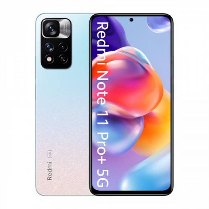 Telefon mobil Xiaomi Redmi Note 11 Pro Plus, Dual SIM, 128GB, 6GB RAM, 5G, Star Blue