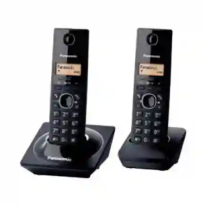 Telefon Panasonic DECT Twin, 50 memorii, negru