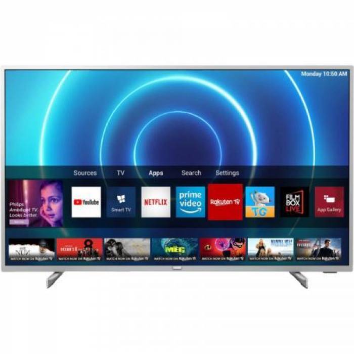 Televizor LED Philips 50PUS7555/12 Seria PUS7555/12, 50inch, UHD, Silver