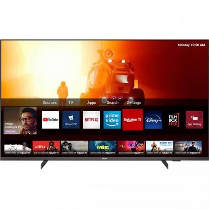 Televizor LED Philips Smart 55PUS7506/12 Seria PUS7506/12, 55inch, Ultra HD 4K, Black