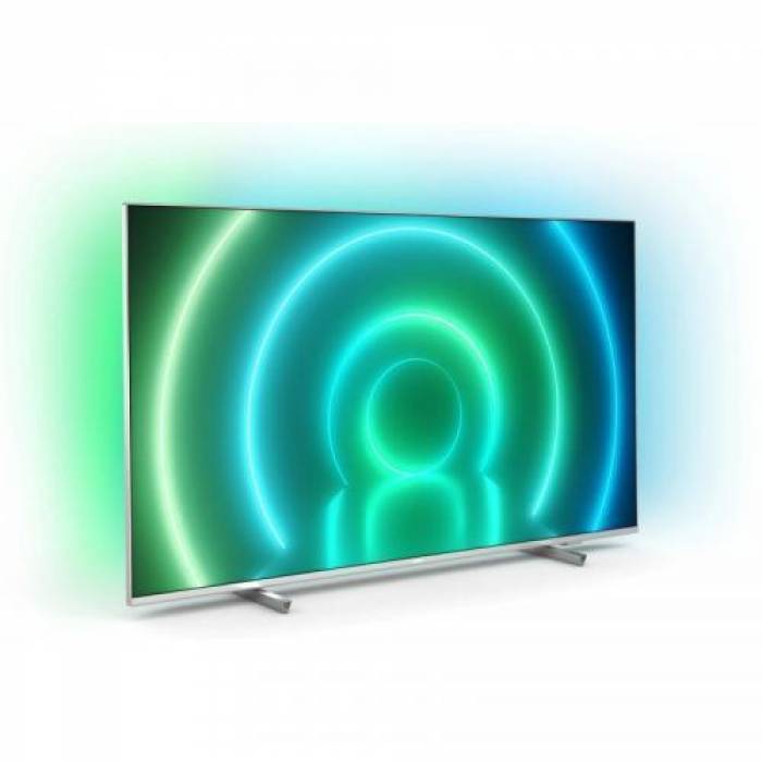 Televizor LED Philips Smart Android 43PUS7956/12 Seria PUS7956/12, 43inch, UHD, Silver