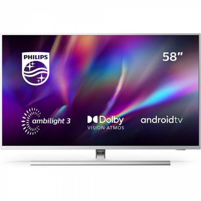 Televizor LED Philips Smart Android 50PUS8545/12 Seria PUS8545/12, 58inch, UHD, Silver