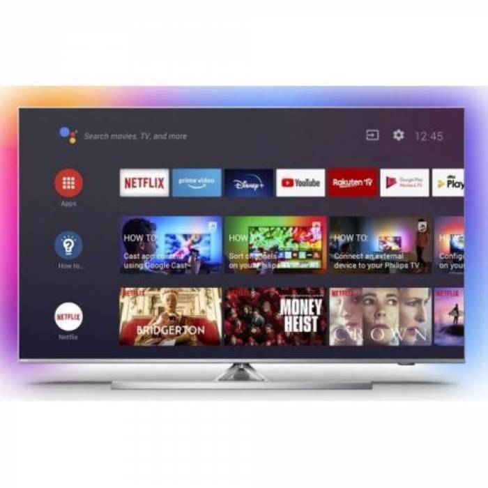 Televizor LED Philips Smart Android 65PUS8536/12 Seria PUS8536/12, 65inch, UHD, Silver