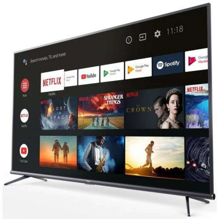 Televizor LED TCL Smart 50EP685 Seria EP685, 50inch, Ultra HD 4K, Titanium