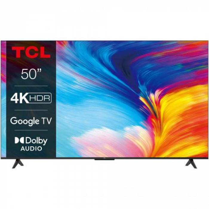 Televizor LED TCL Smart 50P635 (2022) Seria P635, 50inch, Ultra HD 4K, Black