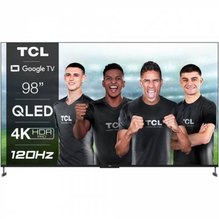 Televizor LED TCL Smart 55C735 (2022) Seria C735, 55inch, Ultra HD 4K, Gray