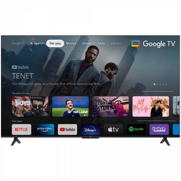 Televizor LED TCL Smart 58P635 (2022) Seria P635, 58inch, Ultra HD 4K, Black