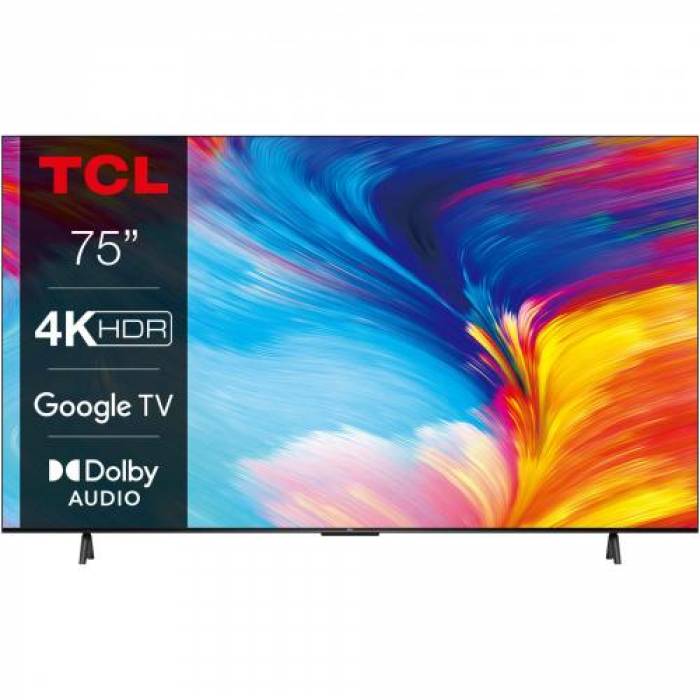 Televizor LED TCL Smart 75P635 Seria P635, 75inch, Ultra HD 4K, Black