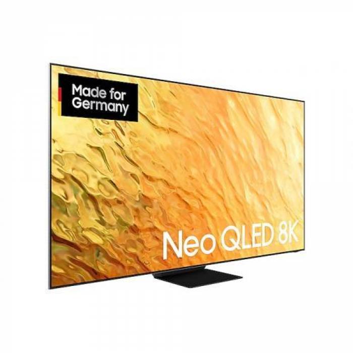 Televizor Neo QLED Samsung Smart QE75QN800B Seria QN800B, 75inch, Ultra HD 8K, Stainless Steel