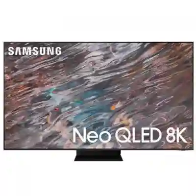 Televizor Neo QLED Samsung Smart QE85QN800A Seria QN800A, 85inch, Ultra HD 8K, Stainless Steel