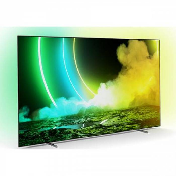 Televizor OLED Philips Smart Android 65OLED705 Seria 705, 65inch, Ultra HD, Grey