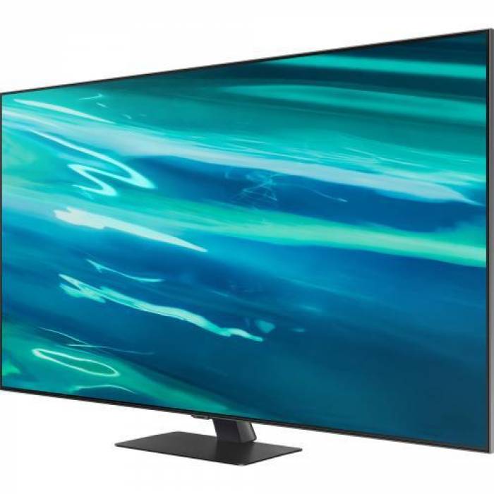 Televizor QLED Samsung Smart QE50Q80AATXXH Seria Q80A, 50inch, Ultra HD 4K, Carbon Silver